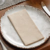 15 1/2" x 17" Linen-Like Natural Brown 1/8 Fold Dinner Napkin - 300/Case - Image 2