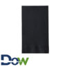 15" x 17" Black 2-Ply Dinner Napkin, 1/8 fold - 1000/Case