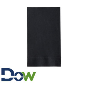 15" x 17" Black 2-Ply Dinner Napkin, 1/8 fold - 1000/Case