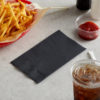 15" x 17" Black 2-Ply Dinner Napkin, 1/8 fold - 1000/Case - Image 2