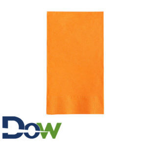 15" x 17" Orange 2-Ply Dinner Napkin, 1/8 fold - 1000/Case