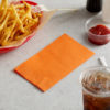 15" x 17" Orange 2-Ply Dinner Napkin, 1/8 fold - 1000/Case - Image 2