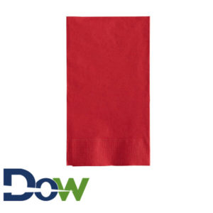 15" x 17" Red 2-Ply Dinner Napkin, 1/8 fold - 1000/Case