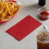 15" x 17" Red 2-Ply Dinner Napkin, 1/8 fold - 1000/Case - Image 2