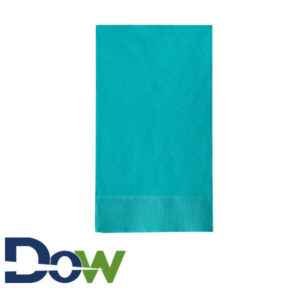 15" x 17" Teal 2-Ply Dinner Napkin, 1/8 fold - 1000/Case