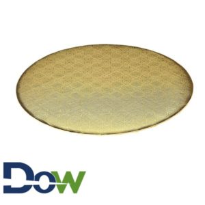 18" Fold-Under 1/4" Thick Gold Round Cake Drum - 50/Case