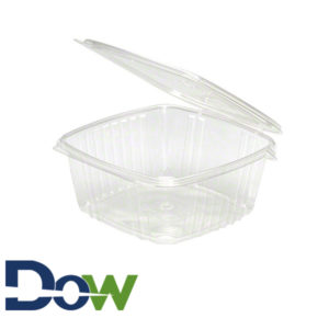 48oz Clear Hinged Deli Container - 200/Case