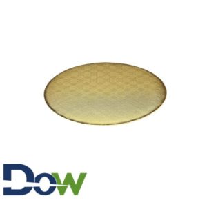 8" Fold-Under 1/4" Thick Gold Round Cake Drum - 50/Case
