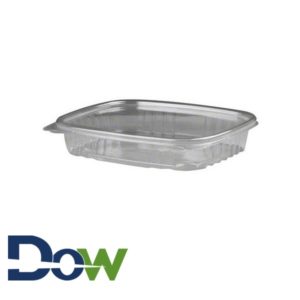 16oz Shallow Clear Hinged Deli Container - 200/Case