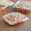 16oz Shallow Clear Hinged Deli Container - 200/Case - Image 2