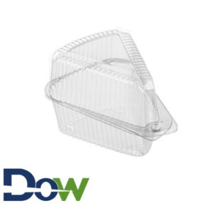 5½ x 4½ x 4¼ Clear Wedge Single-Slice Pie Container With High Dome Lid - 300/Case