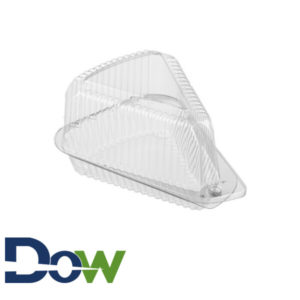 5½ x 4½ x 3½ Clear Wedge Single-Slice Pie Container With Dome Lid - 300/Case