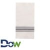 15 1/2" x 15 1/2" FashnPoint White/Black Dishtowel Print Dinner Napkin - 800/Case