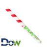 10¼" Red/White Giant Paper Straw, Paper Wrapped - 1200/Case