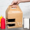 8" x 6" x 8" Barn Take Out Lunch Box with Cup Holder and Fresh Print Design - 100/Case - Image 2