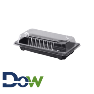 3 1/2" x 6 1/2" Small Sushi Container with Lid - 500/Case