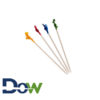 2 1/2" Frilled Club Food Pick with Assorted Colors