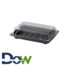 4 1/2" x 6 1/2" Medium Sushi Container with Lid - 500/Case