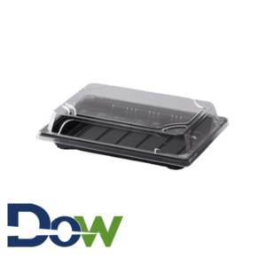 4 1/2" x 6 1/2" Medium Sushi Container with Lid - 500/Case