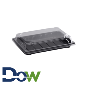 5" x 7 1/2" Large Sushi Container with Lid - 300/Case