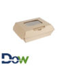 5" x 4" x 2" Corrugated Clamshell Take-Out Box with Window - 300/Case