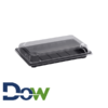 5 1/4" x 8 1/2" Extra Large Sushi Container with Lid - 300/Case