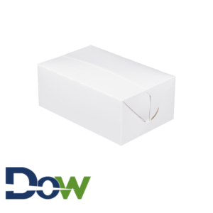 7" x 4½" x 2¾" White Take Out Lunch Box - 500/Case