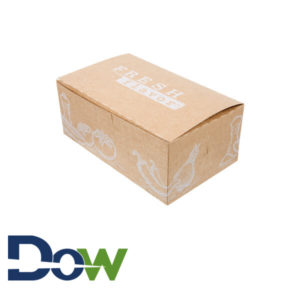 7" x 4 1/4" x 2 3/4" Take Out Lunch Box with Fresh Print Design - 250/Case