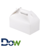 8 7⁄8" x 5" x 3 ½" White Barn Take Out Dinner with Handle - 250/Case