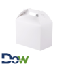 8 7⁄8" x 5" x 6¾" White Barn Take Out Dinner with Handle - 150/Case