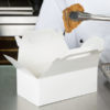8 7⁄8" x 5" x 3 ½" White Barn Take Out Dinner with Handle - 250/Case - Image 2
