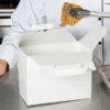 8 7⁄8" x 5" x 6¾" White Barn Take Out Dinner with Handle - 150/Case - Image 2