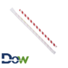9" Red/White Giant Paper Straw, Paper Wrapped - 1200/Case