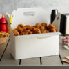 9 ½" x 5" x 5" White Barn Take Out Lunch Box- 125/Case - Image 2
