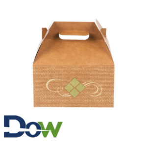 9" x 7" x 5" Hearthstone Picnic Take Out Box with Handle - 125/Case