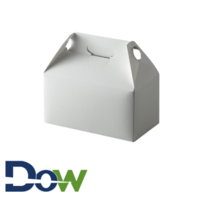 9 ½" x 5" x 5" White Barn Take Out Lunch Box- 125/Case