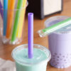 9" Neon Pointed Wrapped Boba Straw, ½" Wide - 400/Box - Image 2